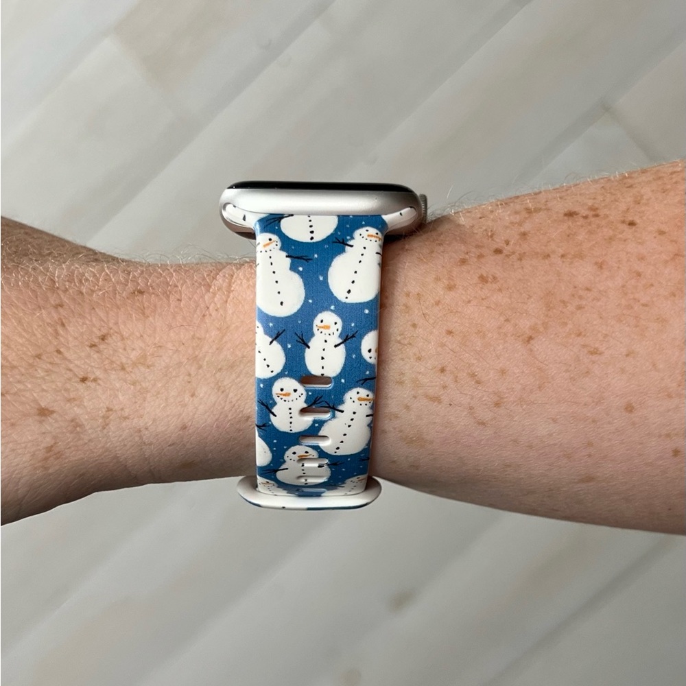 Snowman watch band compatible with Apple